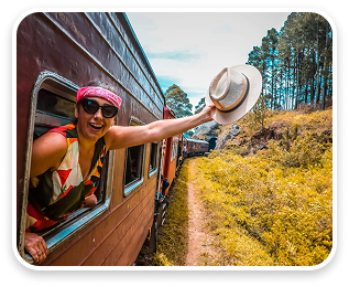 Enjoying classical and famous train ride in sri lanka