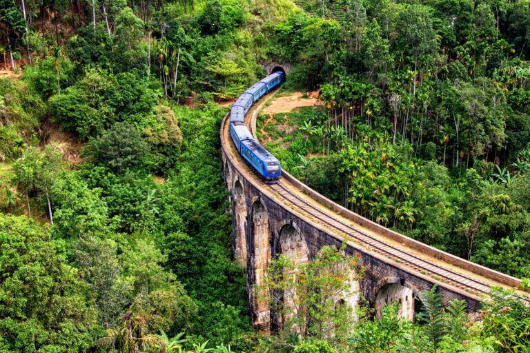 famous Ella train ride on nine arch bridge
