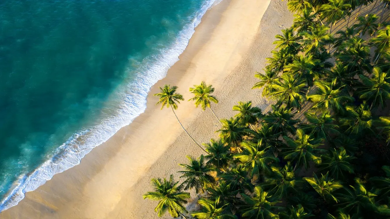 Stunning Tangalla Beach Sri Lanka on a sunny day